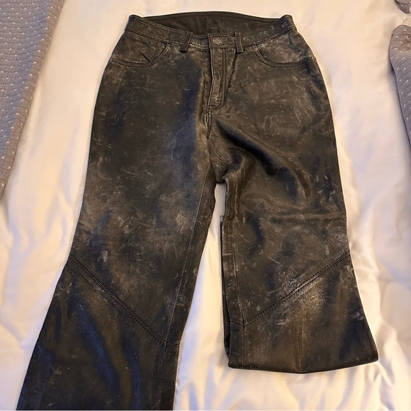 HARLEY-DAVIDSON | Distressed Leather Pants | 34 - Picture 4 of 8